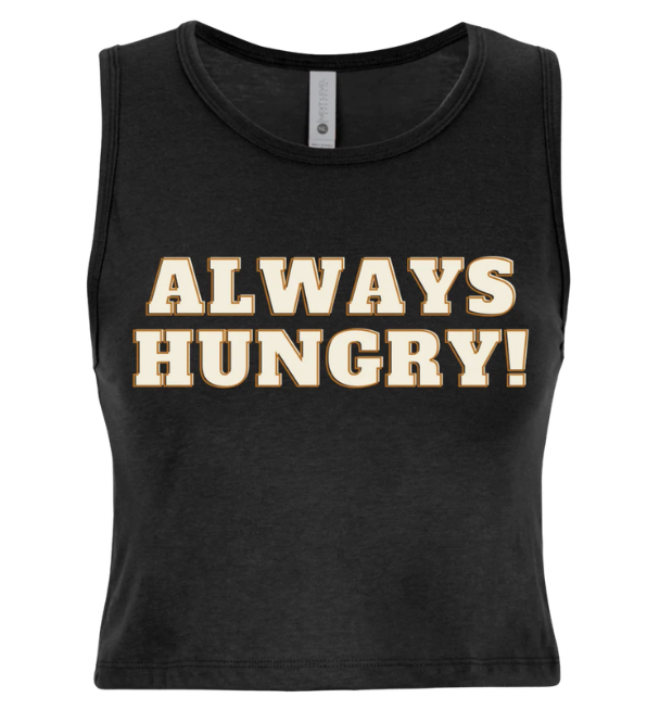 ALWAYS HUNGRY CROP - BLACK