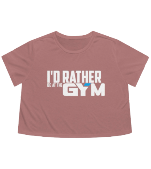 I'D RATHER BE AT THE GYM CROP - MAUVE