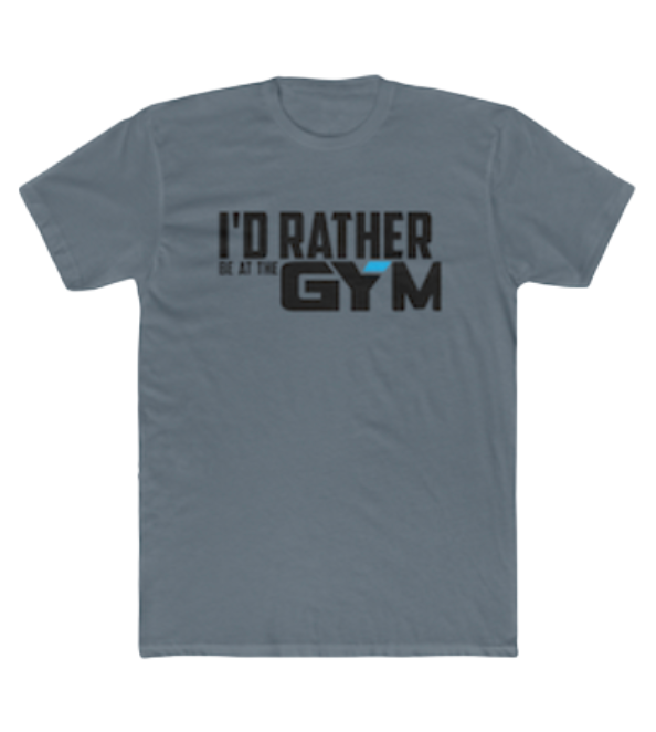 I'D RATHER BE AT THE GYM TEE - INDIGO