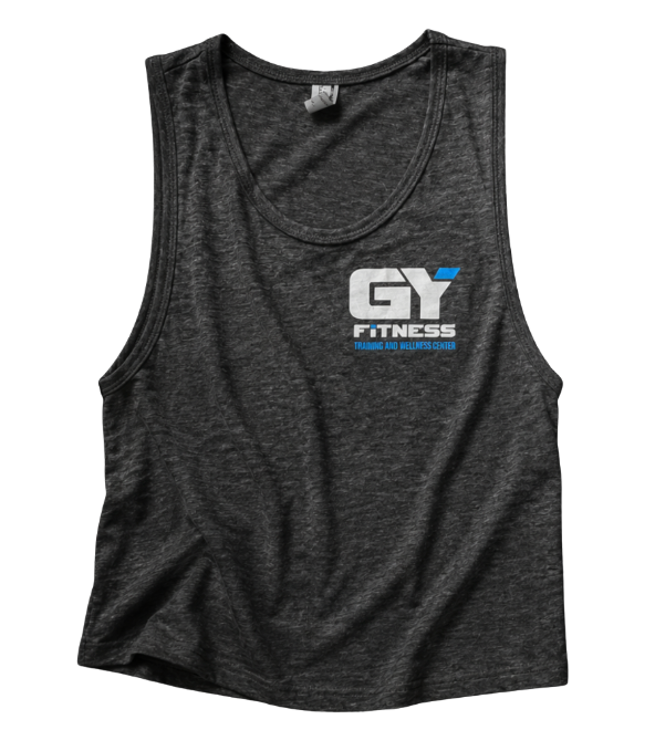 GYFITNESS CROP TANK - GRAY