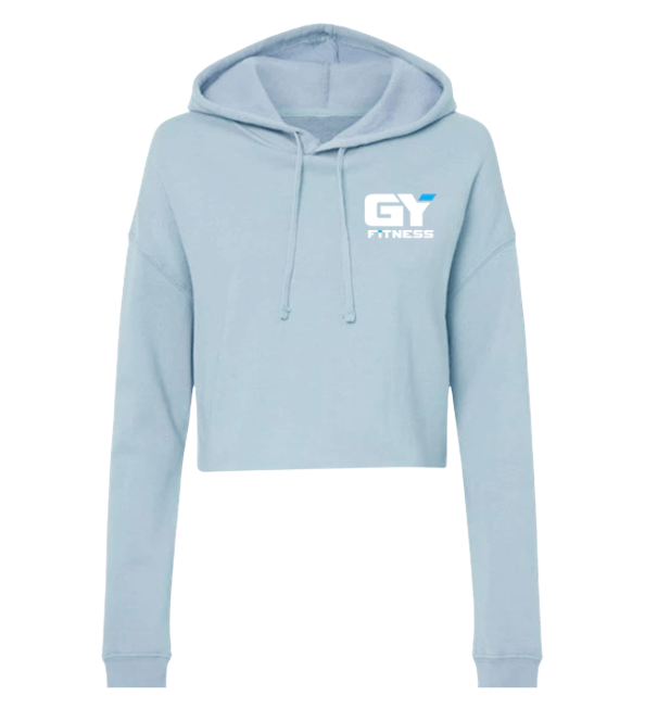 GYFITNESS CROP HOODIE - BLUE