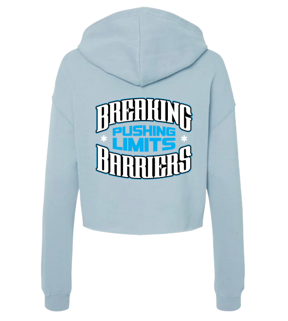 GYFITNESS CROP HOODIE - BLUE