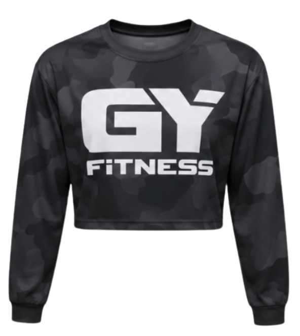 GYFITNESS DRIFIT CROP LONG SLEEVE - CAMO