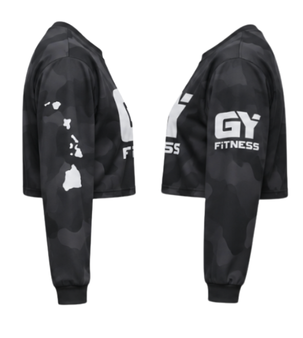 GYFITNESS DRIFIT CROP LONG SLEEVE - CAMO