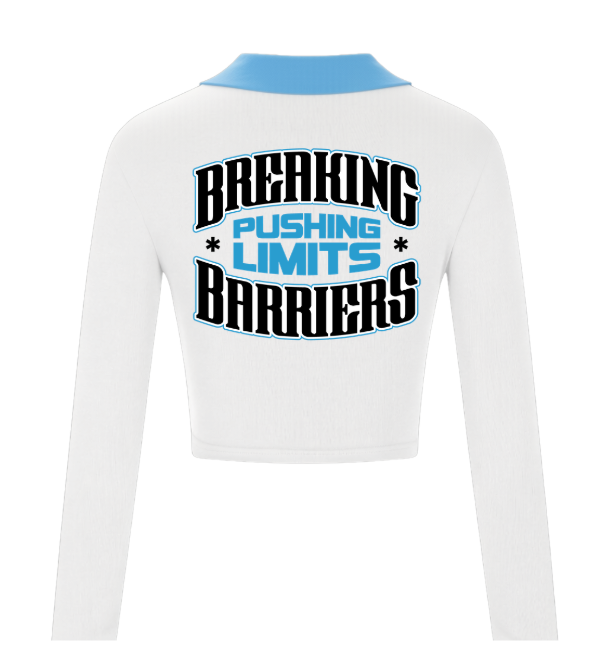 GYFITNESS DRIFIT CROP LONG SLEEVE - WHITE