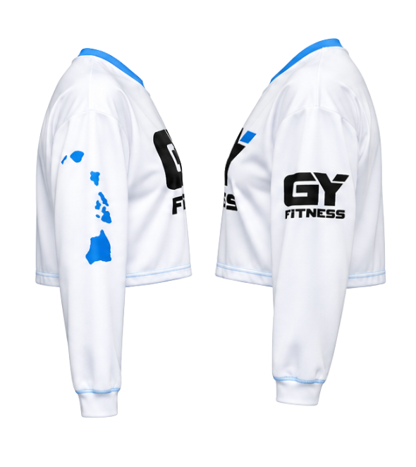 GYFITNESS DRIFIT CROP LONG SLEEVE - WHITE