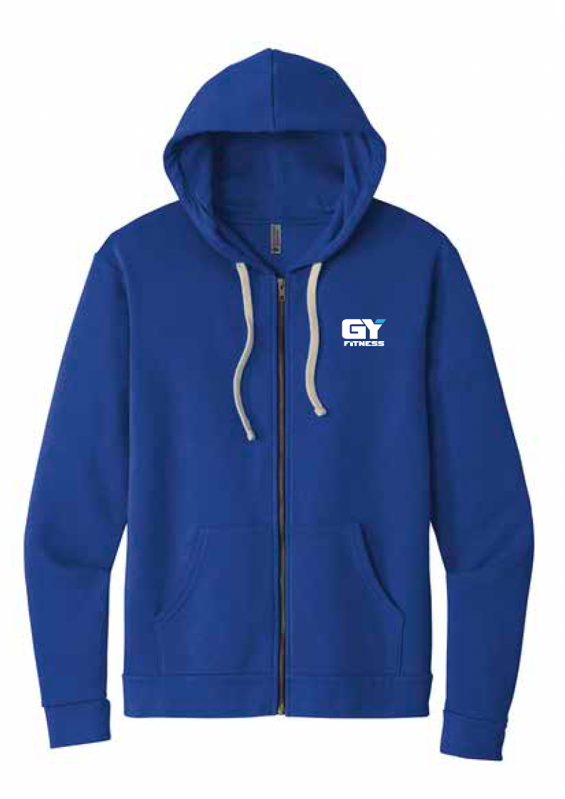 GYFITNESS ZIP UP HOODIE - BLUE